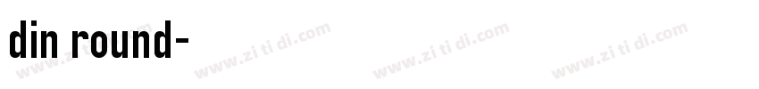 din round字体转换